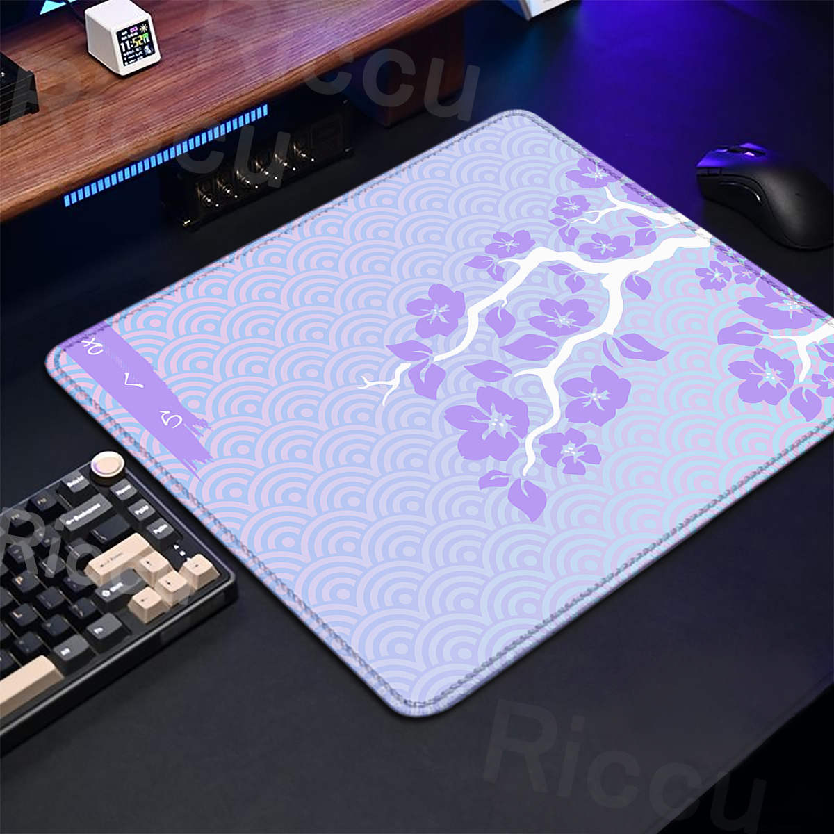 Tradescantia Purple - Roxo sakura almofada de mesa gaming