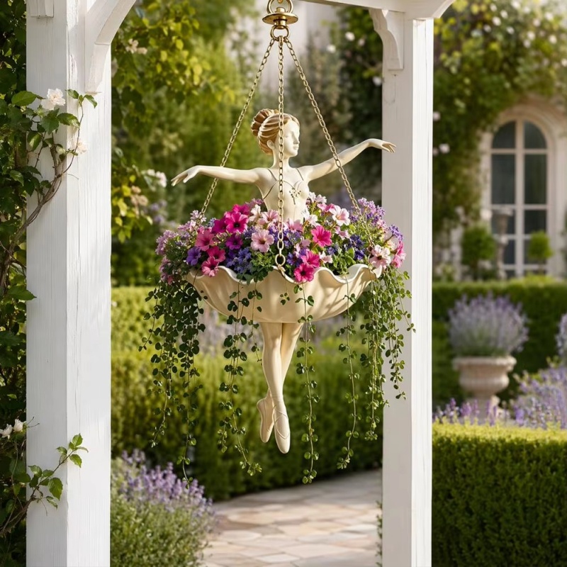 Spider Plant Hanging - Vaso Decorativo de Resina em Formato